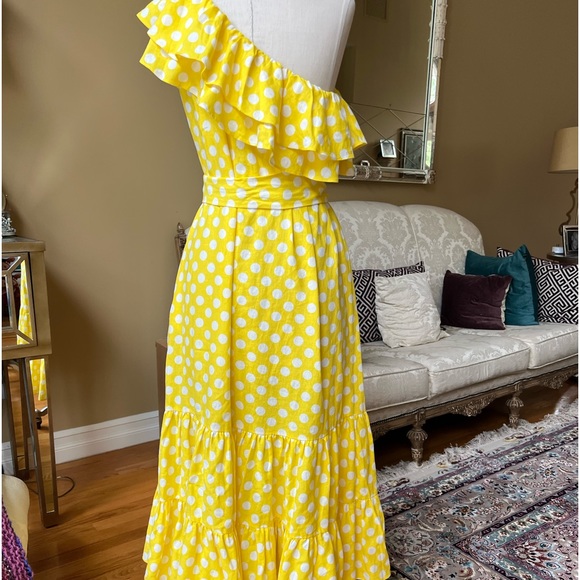 Lisa Marie Fernandez for Target. Beautiful yellow & white polka dot dress - Picture 3 of 7